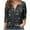 A89 Black, variant on Sequin Quarter Zip Pullover Women Tops 3/4 Sleeve V Neck Glittery Loose Blouse for Casual Party, Date Night