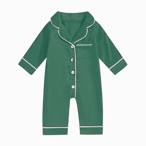 Splozh Newborn Clothes for Boys 3 6 12 18 Months Baby Long Sleeve Pajamas Comfortable and Cool Home Newborn Pajamas,Green,18-24 Months