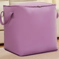thumbnail image 5 of Oggfader Heavy Duty Extra Large Storage Bag with Reinforced Handles, Double Zipper - Waterproof, Collapsible for Moving, Clothes, Bedding, Purple, 5 of 8