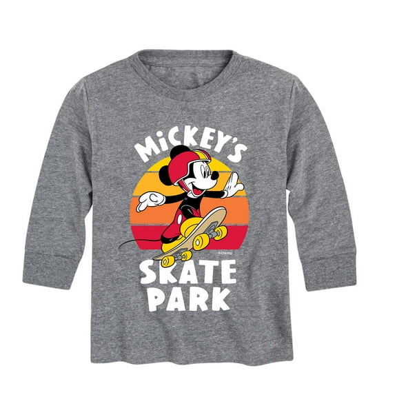 Mickey & Friends - Skater Mickey - Toddler And Youth Long Sleeve Graphic T-Shirt
