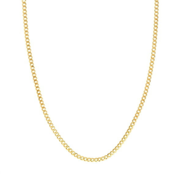 14K Yellow Gold Men & Women's 20" 3.70mm Light Cuban Chain Necklace