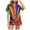 A-Purple88, variant on Bibifish Womens Pajamas Sets Short Sleeve Rainbow Color Short Sleeve Botton Down Pj Sets Ladies Tops Shorts Two Piece Short Sleepwear