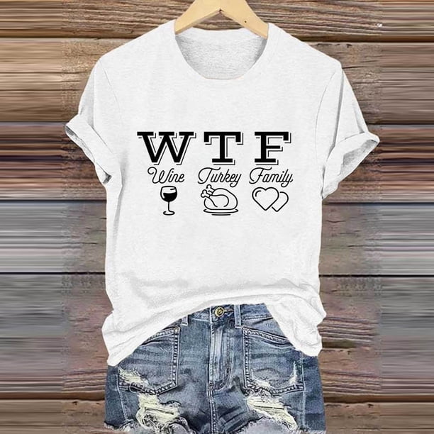 Puntoco Camiseta/camiseta de manga corta con cuello redondo y estampado floral de moda de verano para mujer