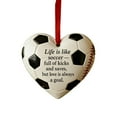 thumbnail image 5 of Heart-Shaped Baseball Themed Christmas Ornaments - Flat Hanging Decor for Xmas Trees, Sports-Inspired Pendants to Enhance Holiday & Sports Fan Decor, 3.14*2.83in, C, 5 of 5