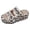 White, variant on Denim Platform Sandals for Women Low Wedge Slip on Slides Fashionable Leopard Print Double Buckle Strap Fringe Summer Dress Shoes White Size 9