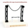 thumbnail image 5 of Chain Link Rope Accessories Pieces - 20pcs 21 Link and 20pcs 5-Link Chain Bricks Bulk Parts Building Block Sets Dark Gray, 5 of 6