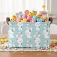 thumbnail image 4 of BOOHIT Large Easter Basket for Kids Canvas Teen Empty Gift Storage Bin Decor(Green 1), 4 of 7