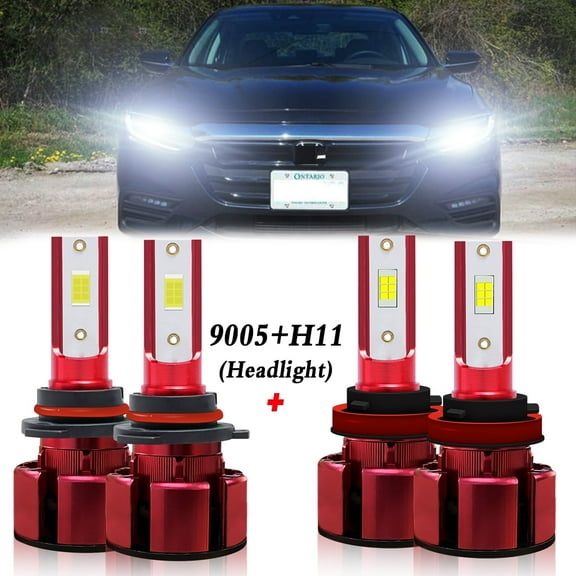 H11 9005 LED Headlight Bulbs for 2010-2014 Honda Insight Low Beam/High Beam Lights