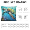 thumbnail image 5 of COMIO  Sea Turtle Pillow Covers Soft Crystal Decorative Cushion Covers Square Throw Pillow Covers Home Decor for Sofa, 5 of 5