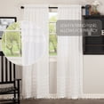 thumbnail image 5 of VHC Brands Farmhouse 84"x40" Panel Pair White Rod Pocket Ruched Window Curtains, 5 of 7