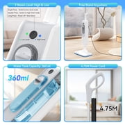 YOMA Steam Mop,6 in 1 Scrubbing Steam Vacmop for Kitchen,Hardwood Floor,Marble Floor,Carpet