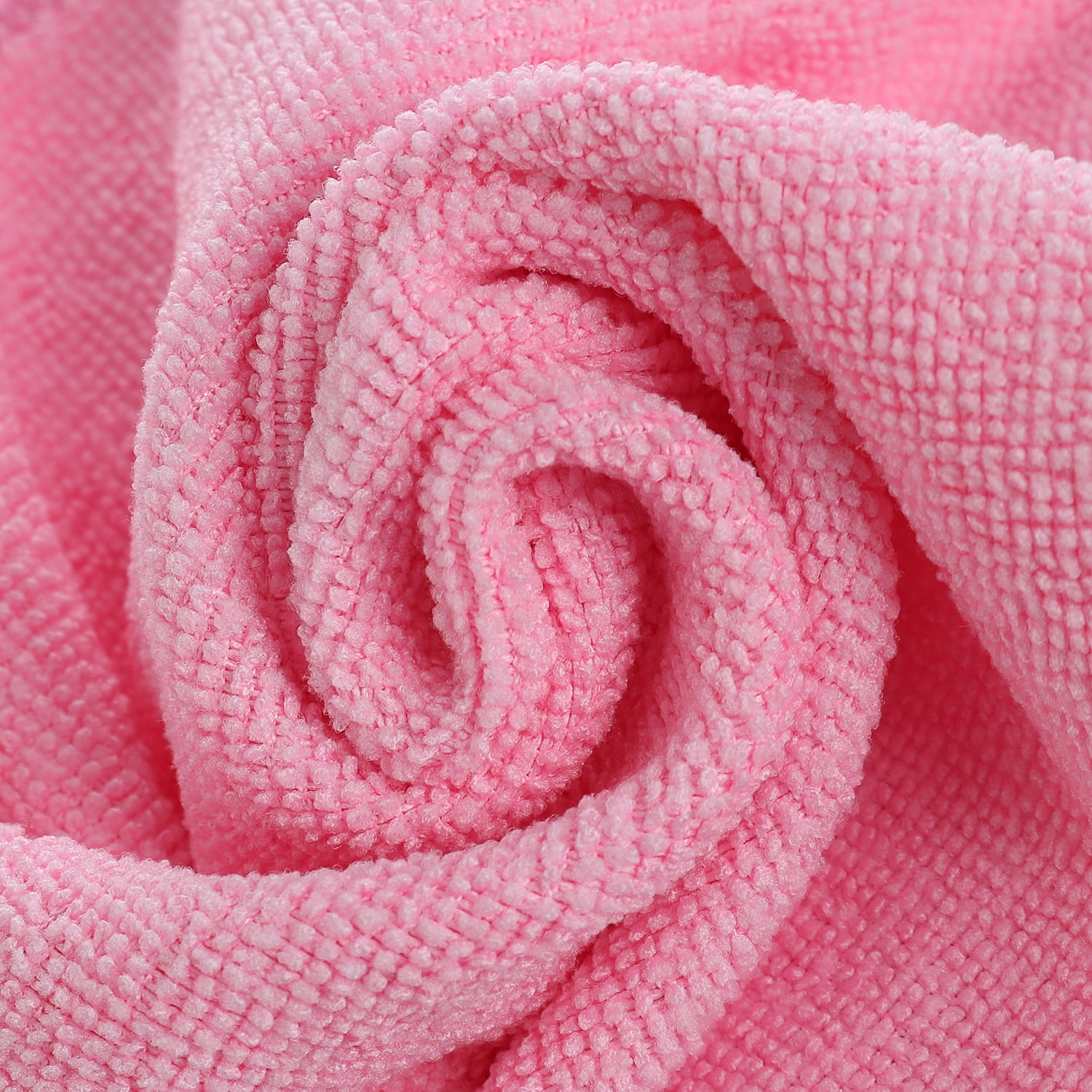 LammaLoe Microfiber Cleaning Cloths, Super Absorbent Cleaning Rags & Car Towels Lint Free, 12x12 Multi-Purpose, 48 Pack, Pink
