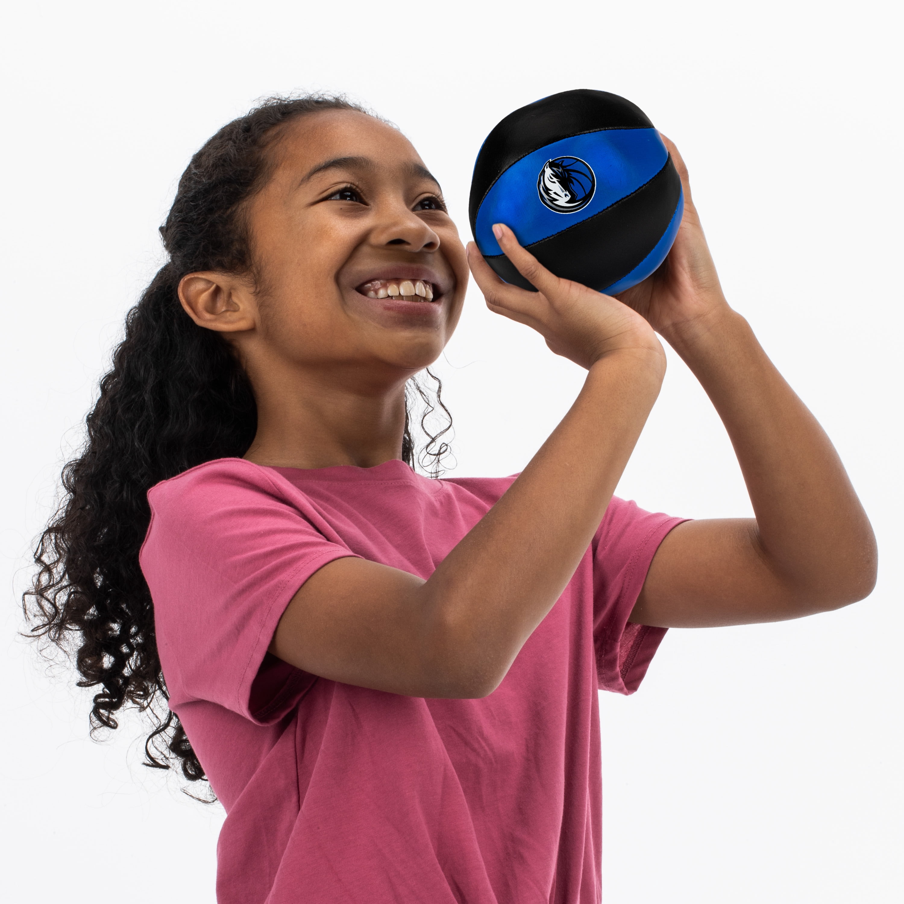 Franklin Sports NBA Dallas Mavericks Toy Basketballs - 2 Pack of Kids Soft Mini Basketballs for Over the Door + Indoor Hoops - NBA Fan Shop Kids Soft Toy Basketballs - (2) Mini Balls Included