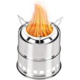 thumbnail image 1 of Rchaud De Camping Pliable Bois, Pole Alcool, Petit Pole Portable En Acier Inoxydable Pour Randonne, 1 of 5