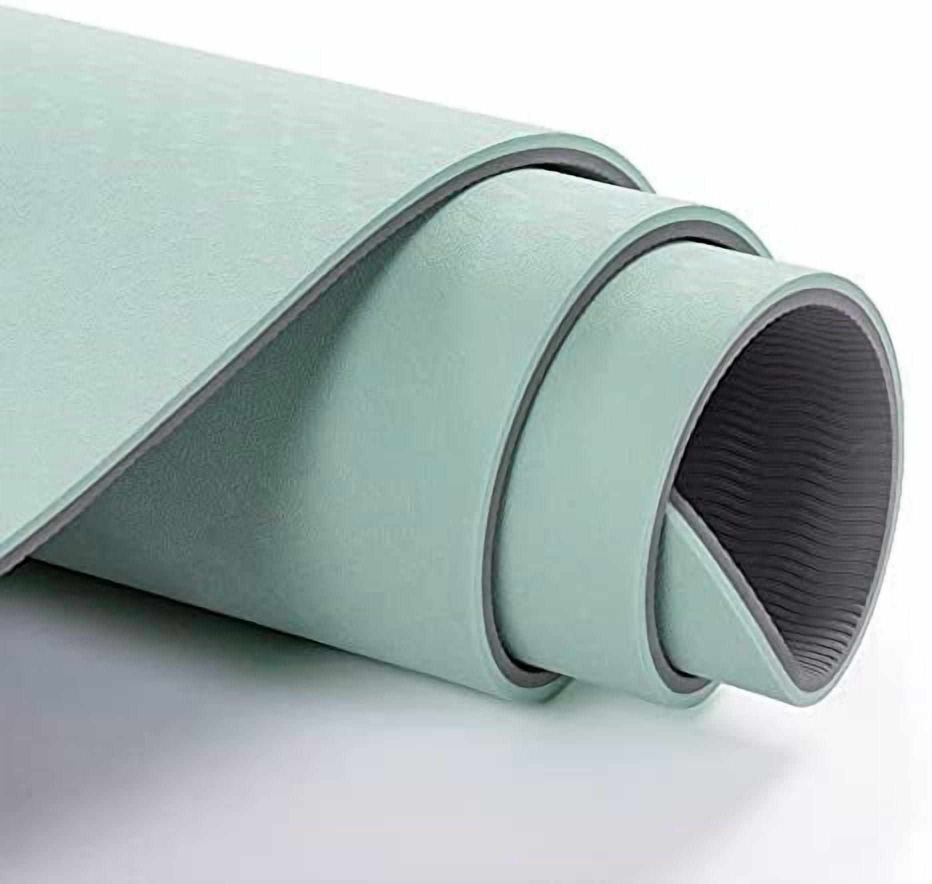 Yoga Mat Non Slip, Pilates Fitness Mats, Eco Friendly, Anti-Tear 1/4" Thick Yoga Mats for Women, Exercise Mats for Home Workout with Carrying Sling and Storage Bag Matcha Green & Gray,72"x24"