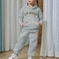 thumbnail image 5 of Toddler Outfits For Girls Sets Boys Long Sleeve Solid Warm Hoodie Pullover Tops Pants Kids Sweat Suit 6-12 Months 12-24 Months 2T 3T 4T 5T 6T 7T Gift Set 3-4 Years, 5 of 7