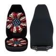 thumbnail image 4 of ZIATUBLE American Flag Car Seat Covers Sets 2 Pcs Aesthetic Front Seat Covers for Cars Auto Interior Seat Protector Universal Fit for SUV Sedan Van Car Decor Accessories for 4th of July, 4 of 7