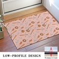 thumbnail image 3 of Beige and Pink Baseball Pattern Washable Non Slip Indoor Door Mat, Decorative Entry Rug for Entrance, Bedroom, Kitchen, Bathroom, 16"x24", 3 of 6