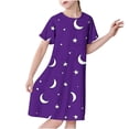 thumbnail image 1 of RXIRUCGD 2025 Vêtements d'Été pour Enfants 3-12 Ans Mode Imprimée Pyjama Rêveur Mi-Mollet Chemise de Nuit, 1 of 5
