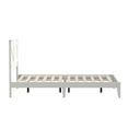 thumbnail image 5 of Glenwillow Home Queen Size Rustic Wood Platform Bed, Gloss White, 5 of 9