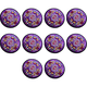 thumbnail image 1 of Posavasos redondo con bordado de estilo chino de 10 Uds., morado MFZFUKR CPB-DE-WX779-7, 1 of 5