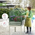 thumbnail image 5 of KING BIRD 47"×24"×56" Raised Garden Bed with Plants Protection Cover, Legs Galvanized Steel Metal Elevated Garden Planter Box for Outdoor Gardening White, 5 of 10