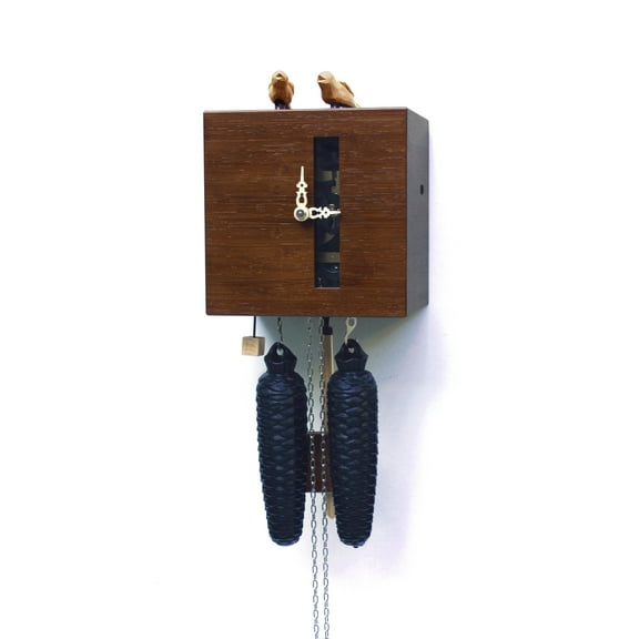 Modern cuckoo clock 8 day running time, Bamboo