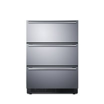 SUMMIT 24" Wide Built-In 3-Drawer Outdoor All-Refrigerator