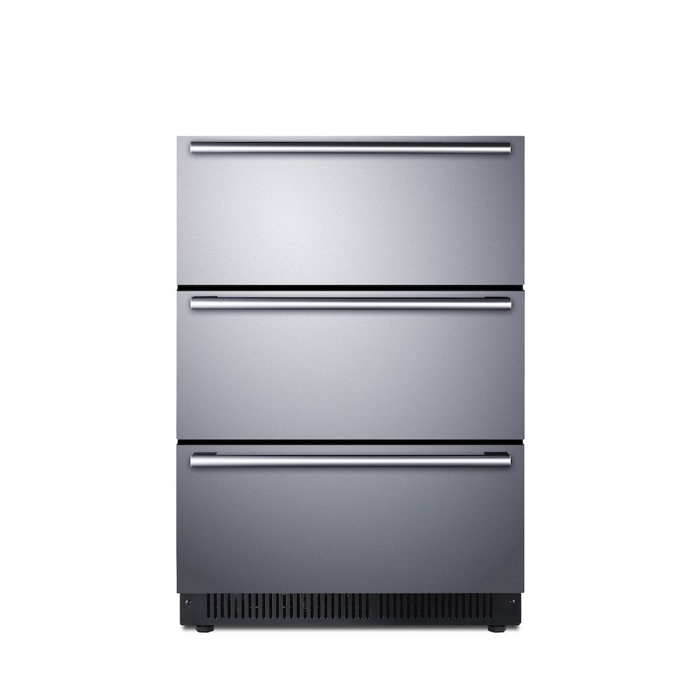 SUMMIT 24" Wide Built-In 3-Drawer All-Refrigerator