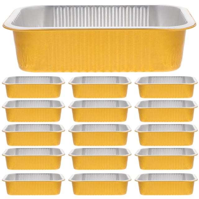 Bandeja de papel de aluminio para 20 piezas, plato de frotamiento de 750ml, mesa de vapor, bandeja de comida desechable para horno tostador