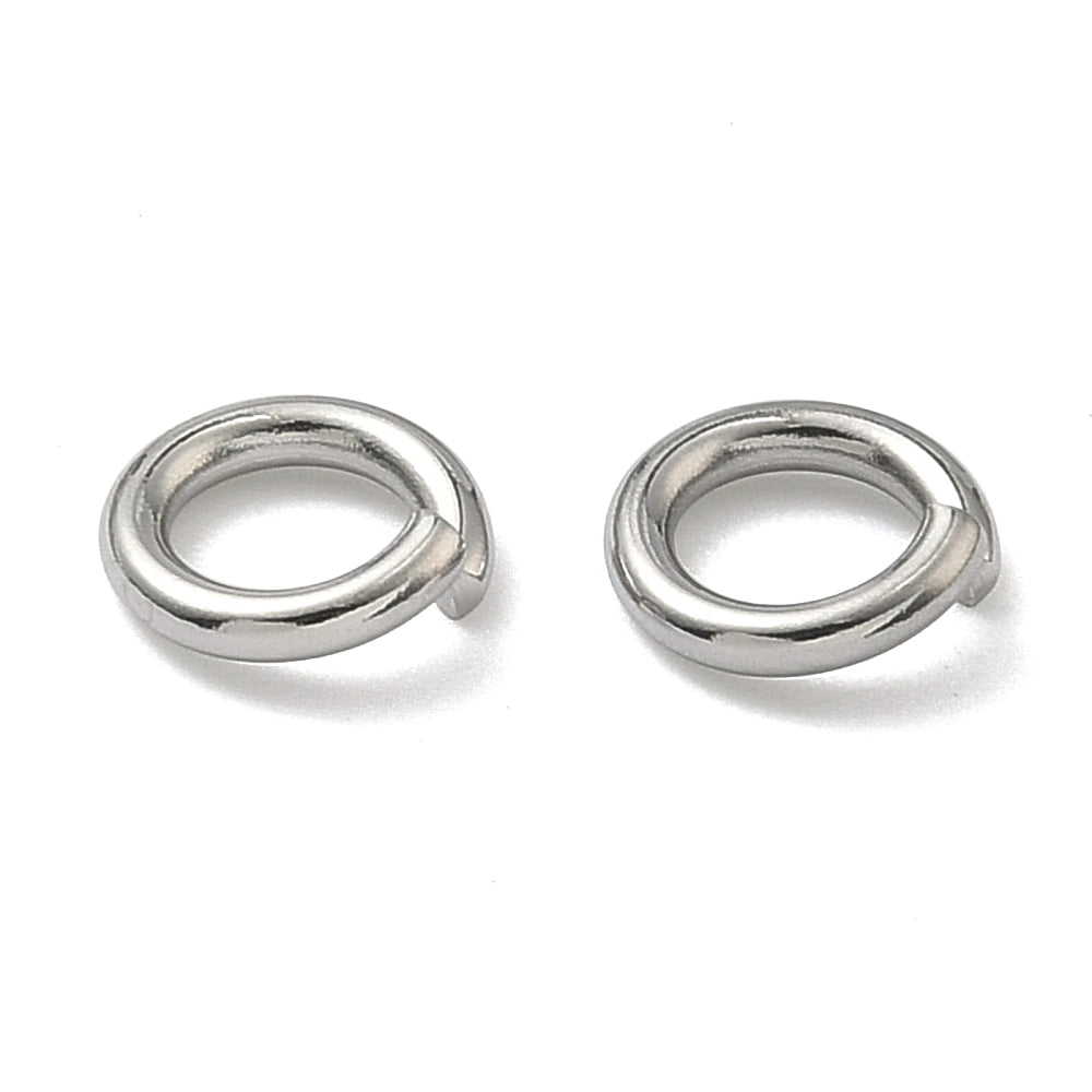 6000pc Resistant 304 Stainless Steel Open Jump Rings Round Stainless Steel Color 8x1.5mm 15 Gauge Inner Diameter: 5mm