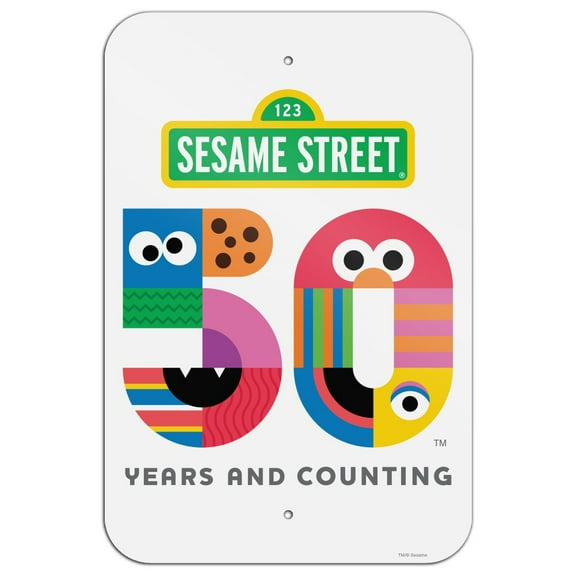 Sesame Street 50th Anniversary Logo Home Business Office Sign