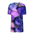 thumbnail image 6 of Idoravan Women Sets Clothing Casual Womens Sets 2 Piece Outfits Lounge Women's Casual Loose Printing Round Neck Short Sleeved Shorts Pajamas Suit, 6 of 6