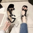 thumbnail image 5 of ZTTD Fashion Spring Summer Women Sandals Heel High Heel Rhinestone Flowers Casual Style Black, 5 of 6