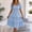 Light Blue, variant on Petite Dresses Dress for Women Elegant Dresses Fit & Flare Under Dresses Short Sleeve Mid-Length Square Neckline Women's Casual Dresses,M