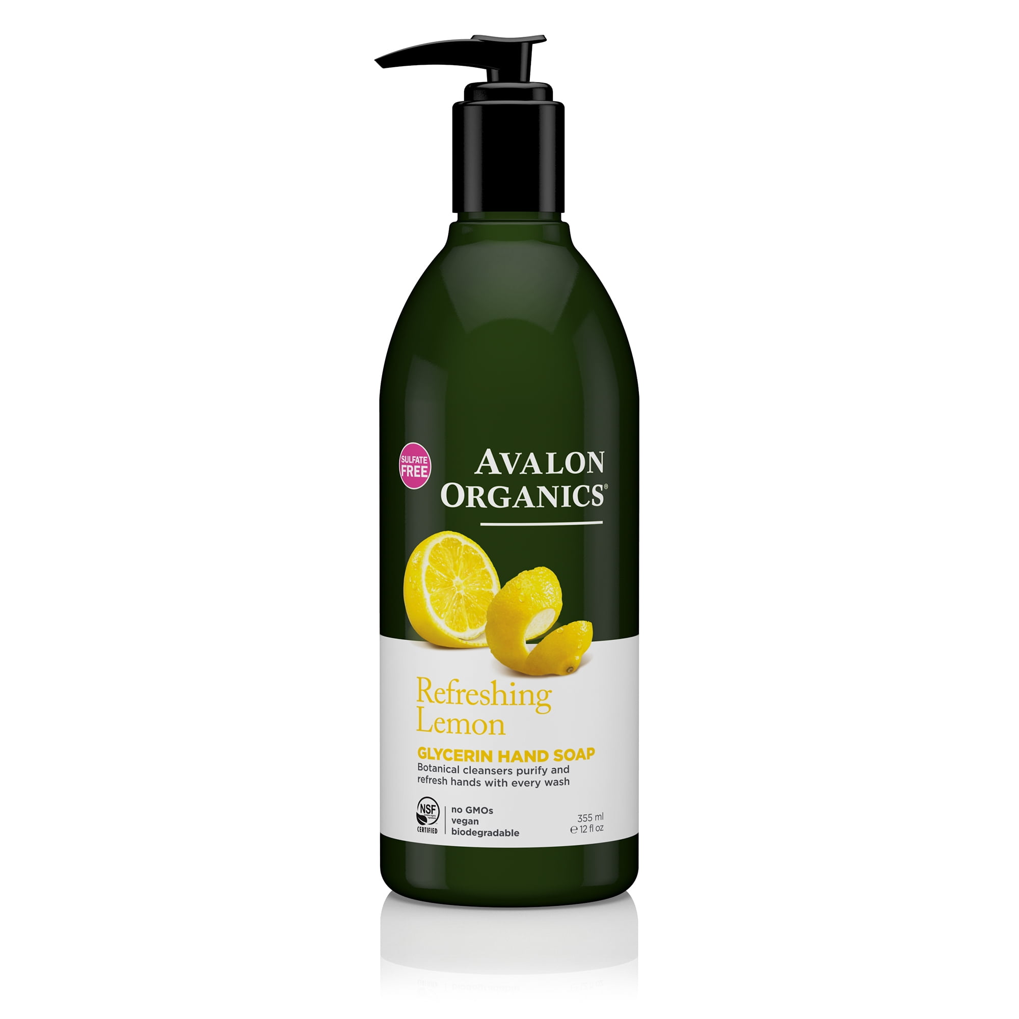 Avalon Organics Refreshing Lemon Glycerin Hand Soap, 12 oz