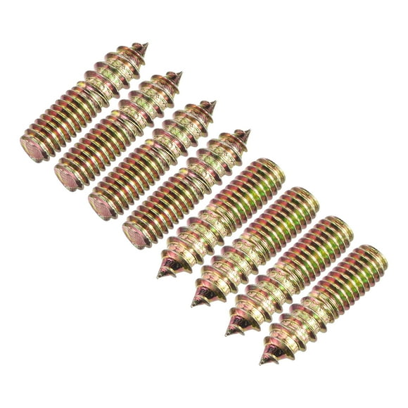 Unique Bargains 5/16-18x1-1/4' Hanger Bolts, 16 Pack Double Ended Screws Wood Dowel Screws