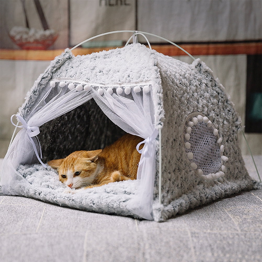Tongliya Cat nest summer cat tent cat cat house semi enclosed pet bed four seasons kennel villa bedding pony tent nest S Walmart