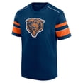 thumbnail image 2 of Men's Fanatics Navy Chicago Bears Textured Throwback Hashmark V-Neck T-Shirt, 2 of 3