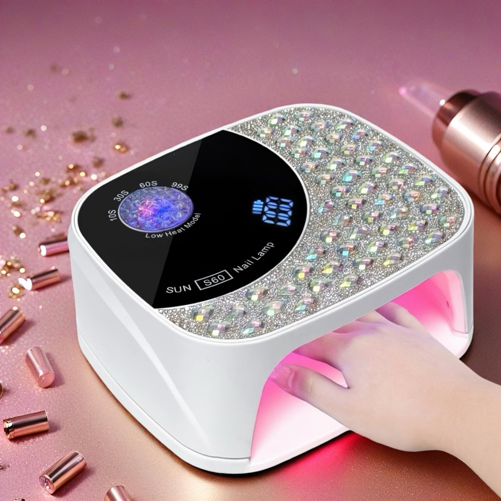 Professional Adjustable Nail Lamp - High Power LED UV Nail Dryer for Gel Polish, 6-Level Dimmer with Sensor, Fast Curing Manicure Machine for Beginners & Home Use