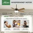 thumbnail image 5 of Hunter - Swanson Indoor Ceiling Fan With Light, 52-inch, New Bronze, Traditional-style, 3-speed WhisperWind Motor, 50901, for living rooms, bedrooms, home offices, kitchens, 5 of 14