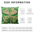 thumbnail image 5 of Ullo0ord Spring Home Decor Pillow Covers Watercolor Floral Flowers Blooming Green Leaves with Inspirational Quote Words Throw Pillow Case Sofa Couch Chair Bed Cushion Cover (WS-Patrick's, ") 12x12in, 5 of 5