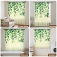 thumbnail image 6 of Country Leaves Sheer Curtains 72 Inches Long, Green Leaf Branches Vine Botanical Rustic Light Filering Curtains, Breathable Simi Curtain Privacy Drapes for Living Room Bedroom Window Treatment, 6 of 9