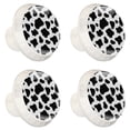thumbnail image 1 of 4 Pcs Black and White Doodle Knobs for Kitchen Cabinet Cupboard Dresser Bookcase Drawer Pulls Handles Round Home Decor, 1 of 5