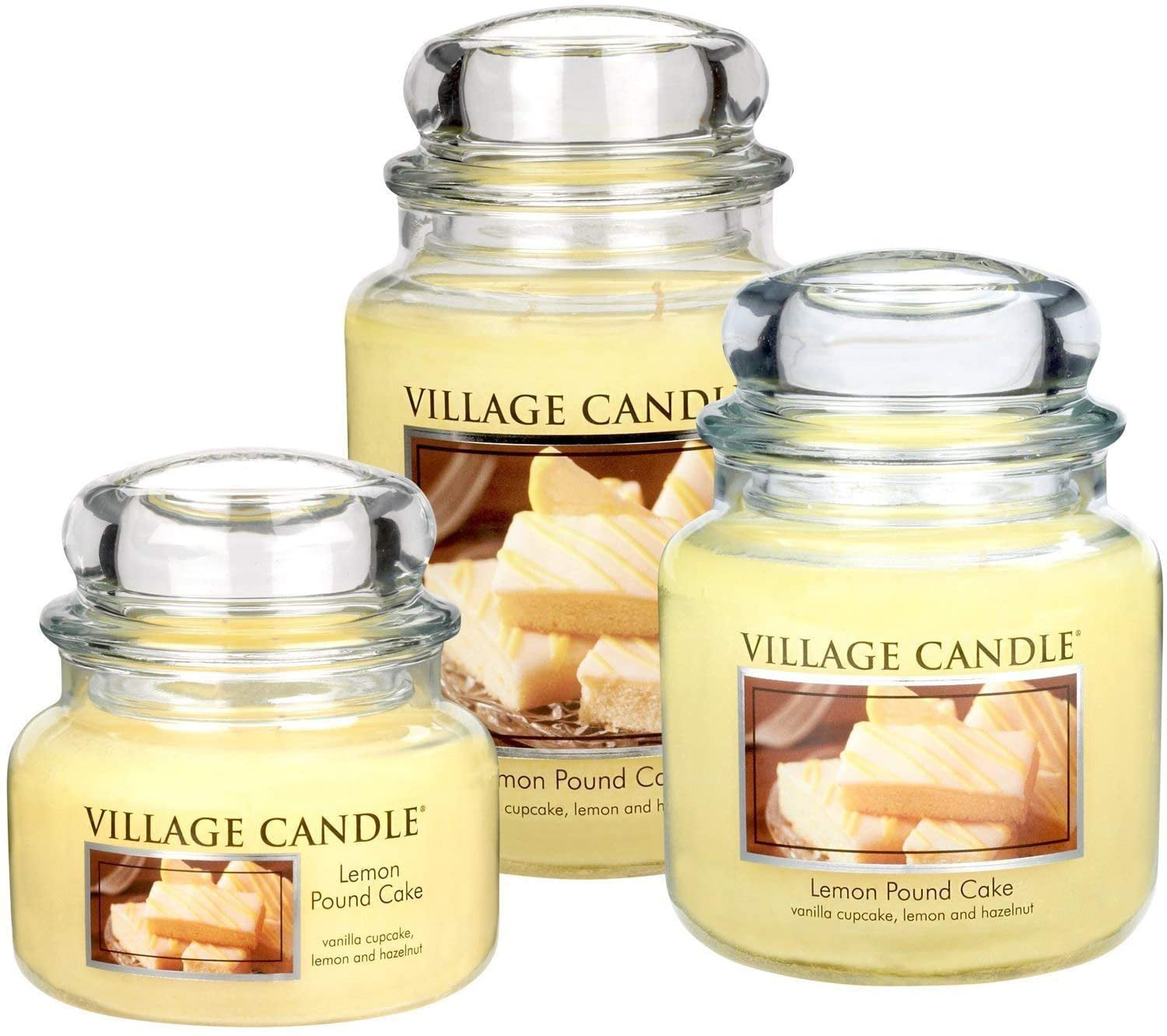 Village Candle Lemon Pound Cake 11 oz Glass Jar Scented Candle Small 106011388