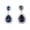 Dark Blue, variant on Gorgeous Burgundy Teardrop Rhinestone Crystal Dangling Earrings