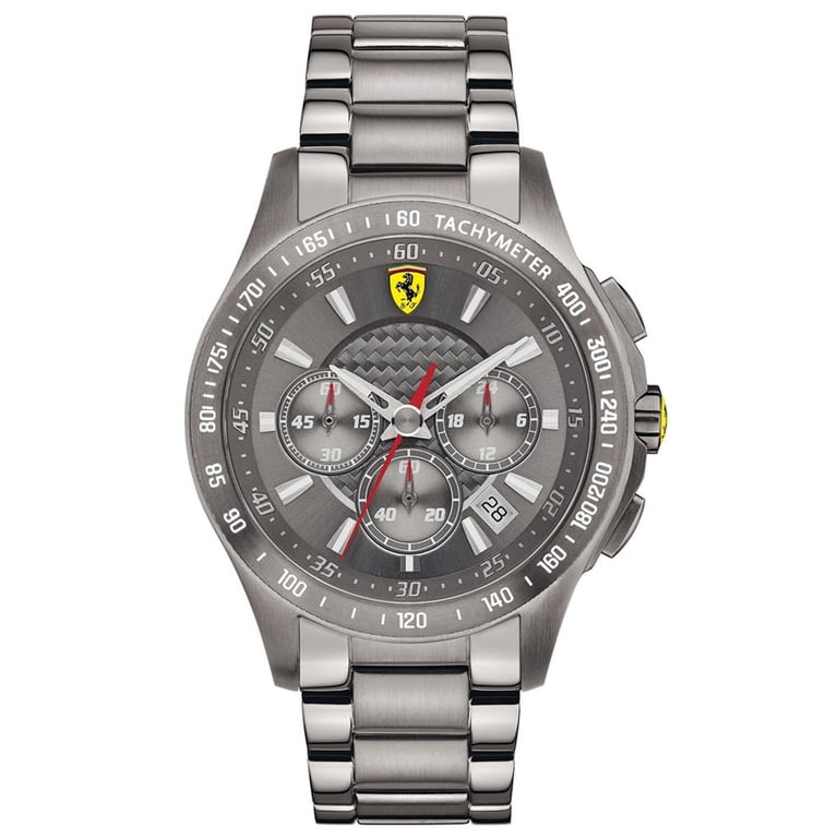 Ferrari Men's 0830096 Scuderia Chronograph Grey Dial Grey IP Steel