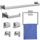 thumbnail image 1 of 7 PCS Juego de Baño Accesorios, Incluye Toallero, Aro Toalla Cuadrado, Porta Papel, 2 Ganchos Cuadrados, 2 Ganchos para Ropa, Acero Inoxidable 304, Adecuado para Baño y Cocina, 1 of 6