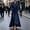 Blue, variant on QUNYINEY Long Summer Dresses for Women Blue Flowy Long Sleeve Formal Shirt Dress Collared Relaxed Fit Button Tie Waist Dresses