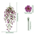 thumbnail image 4 of 76 * 25cm Simulated Flower Violet Green Silk Flower, 1PC Multicolor Wall Hanging Flower Plants with Basket, Rattan Hanging Basket Ceiling Decoration Accessories, Fake Silk Flowers Daisy Planter, 4 of 5